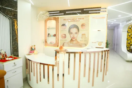 Reception at Brightonic derma & aesthetic clinic, Sector 8 Dwarka