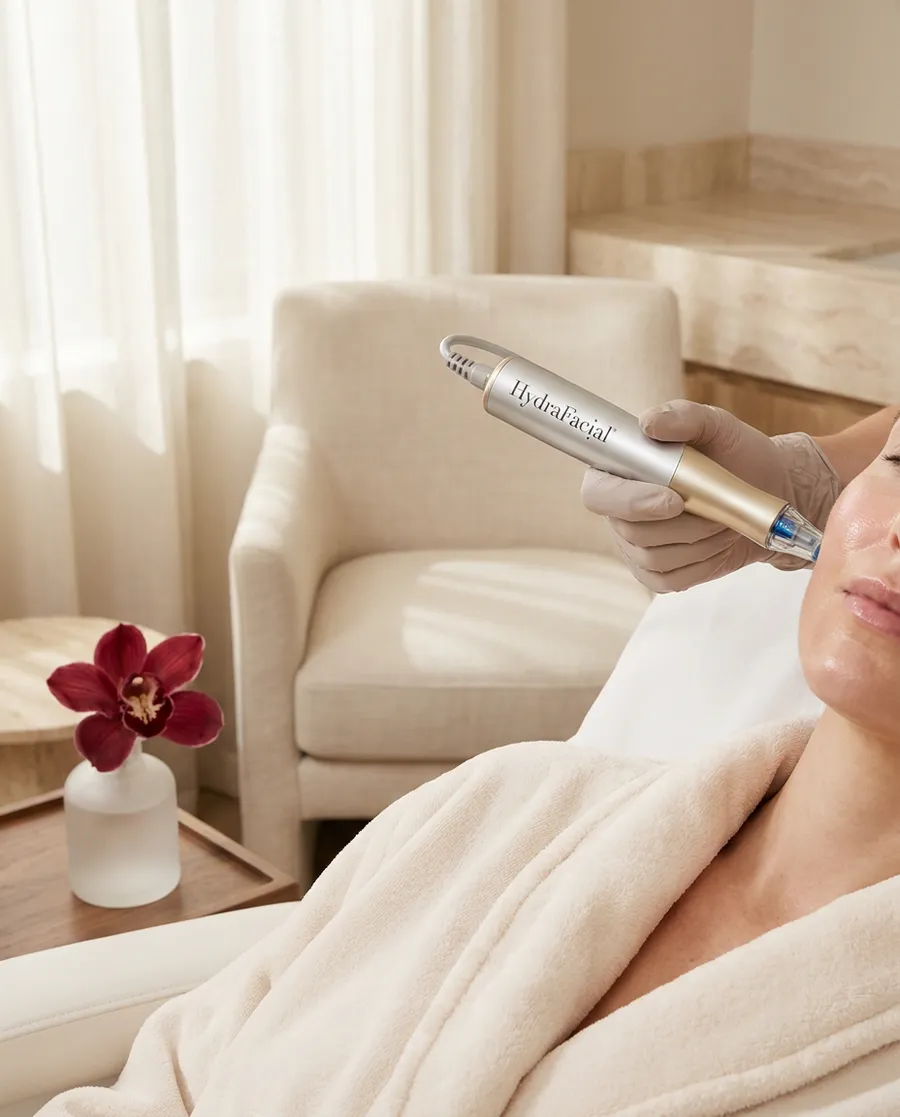 HydraFacial skin treatment with device at Brightonic, Dwarka