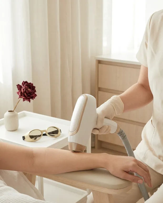 Laser hair reduction treatment with certified device at Brightonic, Dwarka