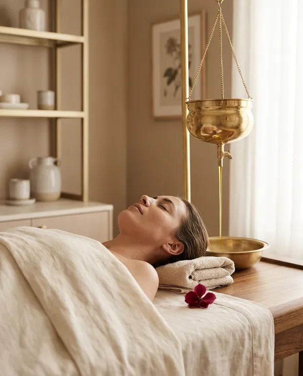 Ayurvedic Shirodhara Panchakarma therapy at Brightonic, Dwarka